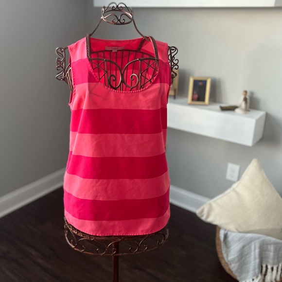 Ann Taylor LOFT Sleeveless Striped Blouse Small - Picture 2 of 13